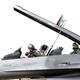 Powder discharge from the cannon obscuring the ejection seat danger sign